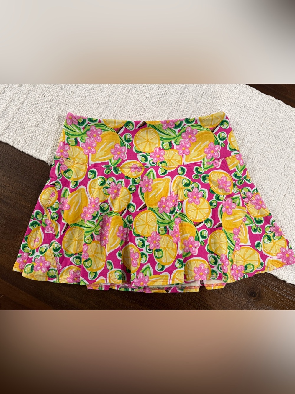 IBKUL SPF 50+ Cool dri Pink Lemon Floral Swim Skirt